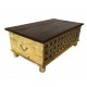 Kolonialny drewniany kufer 45x116x70