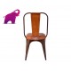 Indyjskie krzesło ze skórą 93x52x44