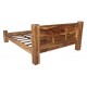 Palisandrowe drewniane łóżko ZEN 160x200