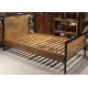 Łóżko z metalu i drewna 100x200