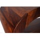 Owalny drewniany stolik 90x45x50