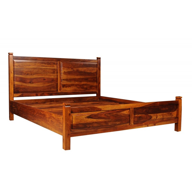Kolonialne drewniane łóżko 160x200
